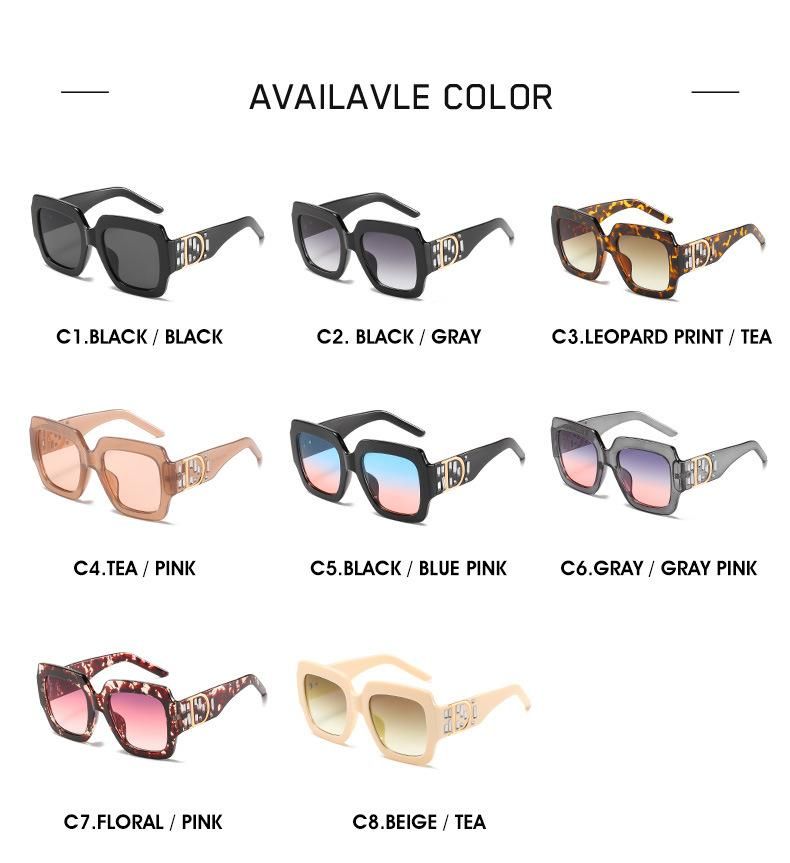 Color Sun Glasses Big Frame Sunglasses