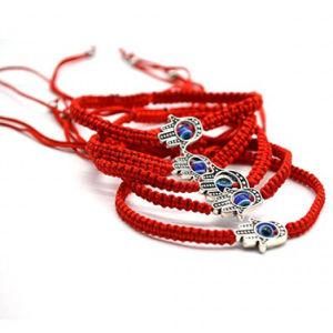 Adjustable Length Lucky Peaceful Red Thread Blue Eye Charm Bracelets