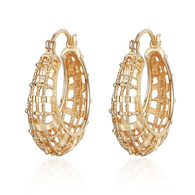 Wholesale New Gold Design Fashion Women Big Round Hoop Earring