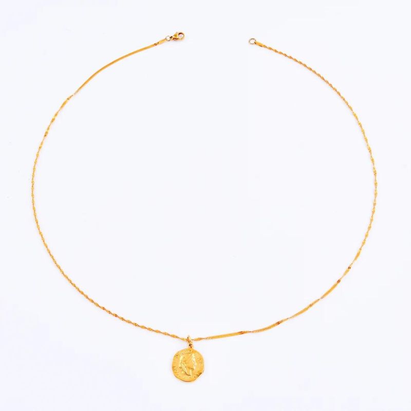 Gold Plated Different Length Necklace Jewelry Set with Pendants for Women