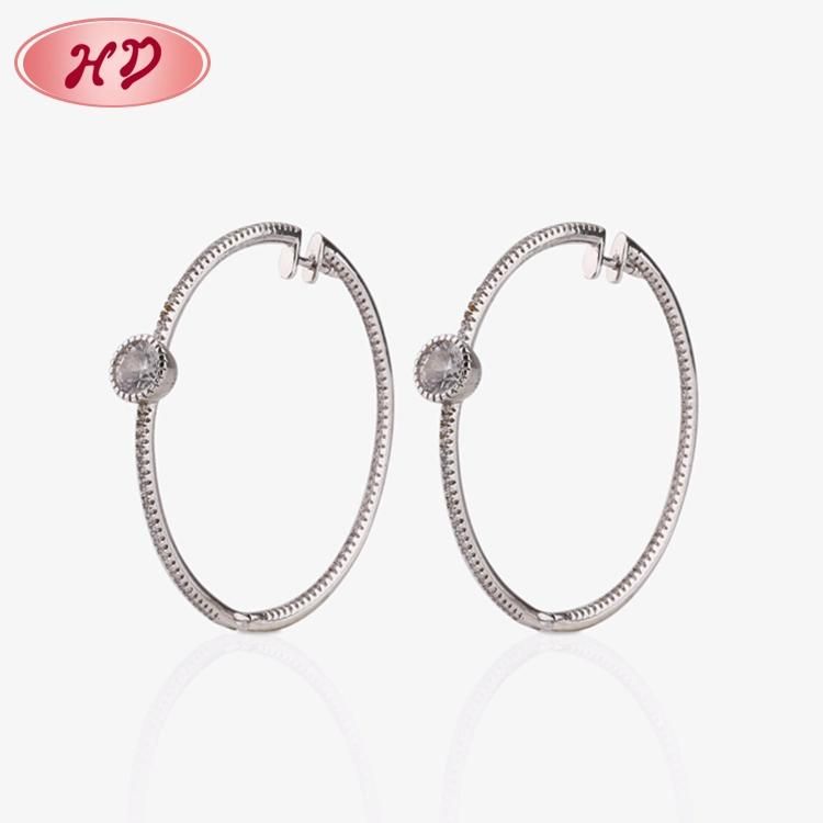 Custom Simple Popular Hoop Earring Designs Jewelry for Woman
