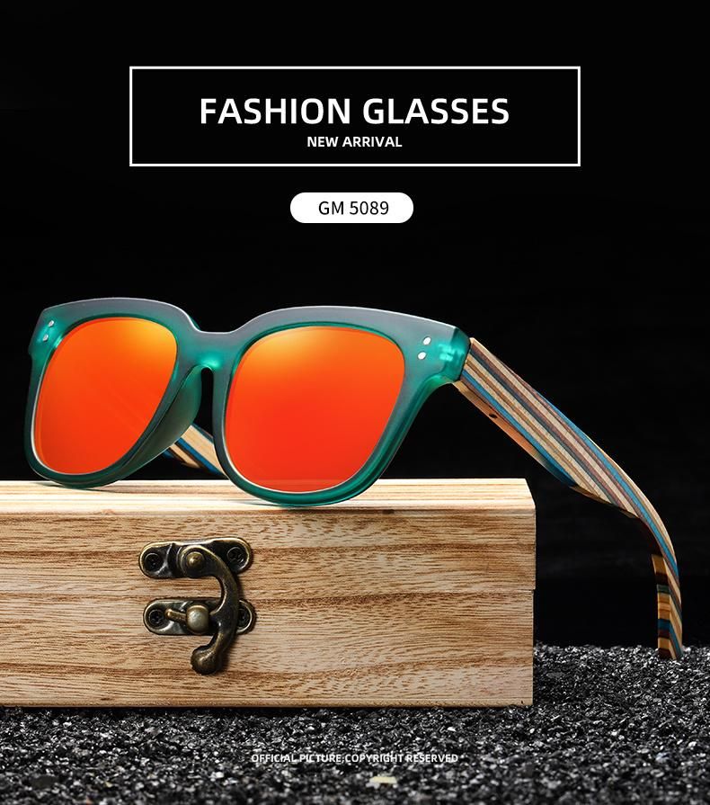 Fashion Sunglasses Eyeglasses Five Colors PC Frame and Colored Wooden Temple