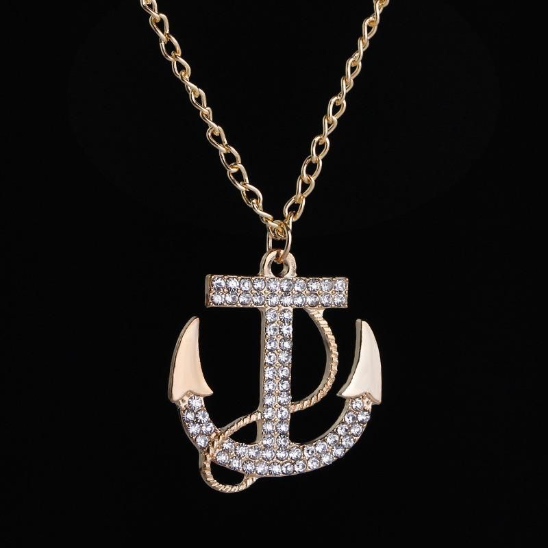 Fashion Anchor Cargo Navy Necklace Double Sweater Chain Necklace