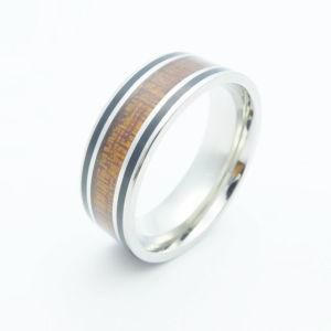 Hot Selling Red Wood Inlay Jewelry Ring