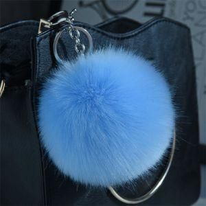 New Arrival Frozen Red Color Pompom 12cm Fur Bag Charm