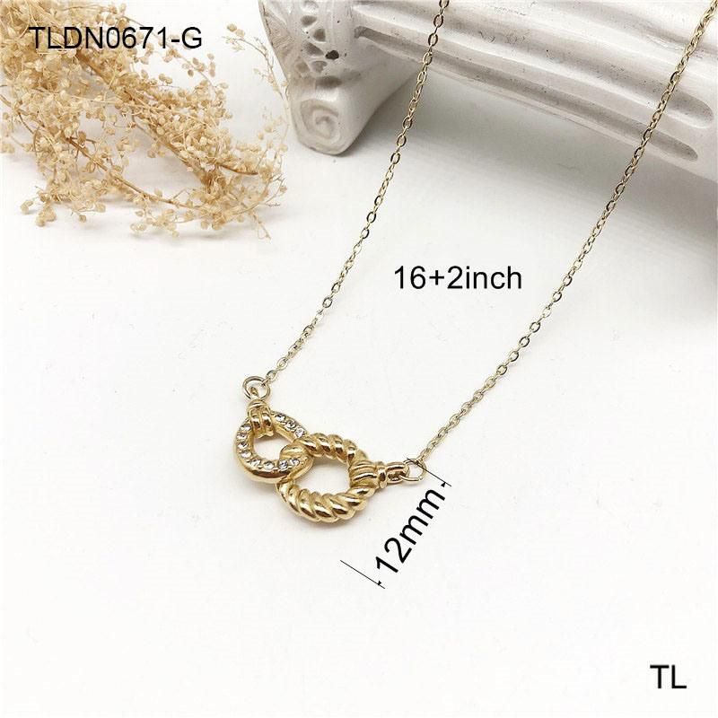 Manufacturer Custom High Quality Gold Plated Fashion Jewelry Wholesale Stainless Steel Chain Fashion Women Luxury Necklace