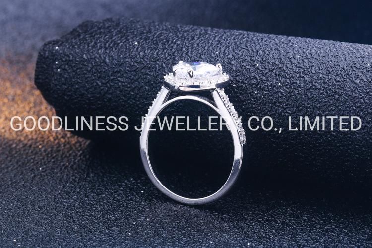 Fashion Jewelry Zircon 925 Sterling Silver Women Diamond Engagement Rings