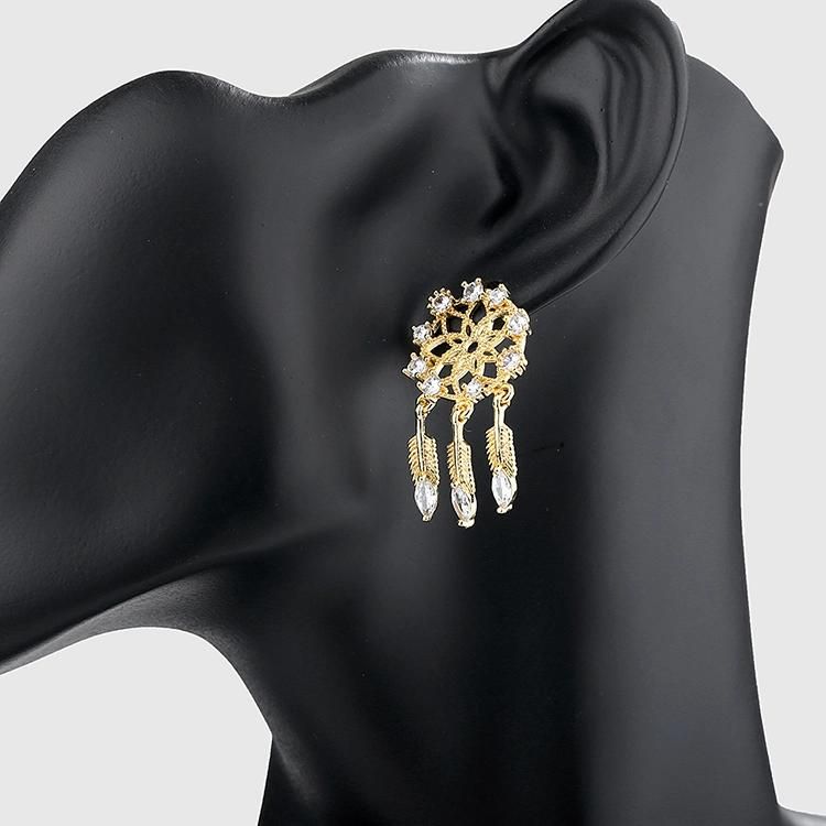 Simple Design Daily Wear Flower Shaped Diamond Stud Earrings Women, Cubic Zirconia Jewelry