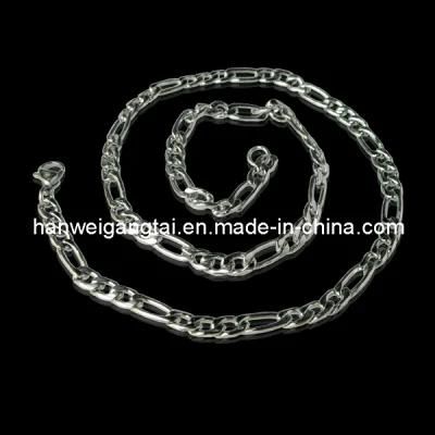 316L Stainless Steel Figaro Chain, Heavy Steel Chain for Men