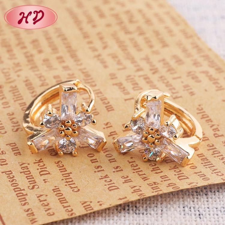 2020 Beautiful Gold Plated Crystal Jewelry Hook Earrings for Women