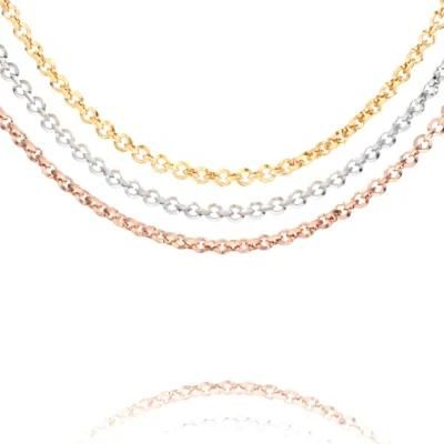 Sparkle Rectangle Rolo Stainless Steel Jewelry for Necklace Bracelet Anklet Bag Accessories