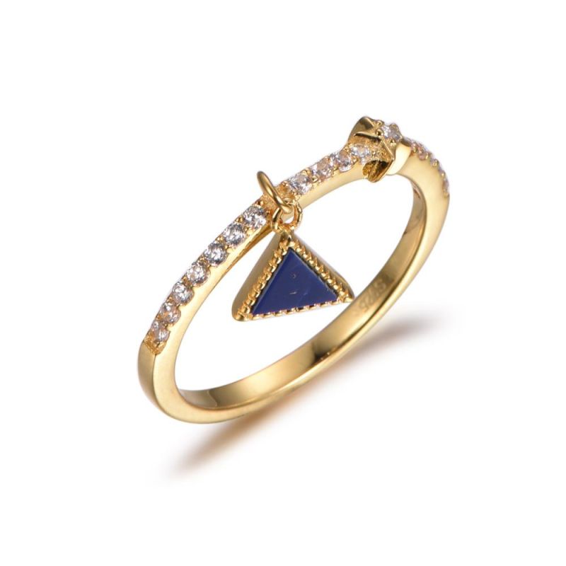 Wholesale 925 Sterling Silver with CZ and Shell Charm Ring
