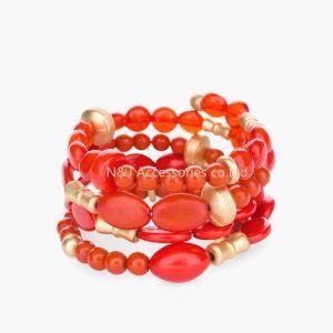 Bohemia Summer Sweet Bead Bracelet&Bangle for Women Multi Colors Shell Gravel Decorative Multi Layers Cuff Bracelet