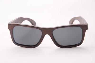 Classic Design Bamboo Wooden Rectangle Frame Tac Sunglasses