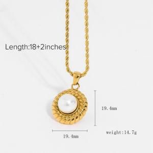 Trendy Custom Stainless Steel Women Tahitian Natural Baroque Freshwater Pearl Necklace Jewelry