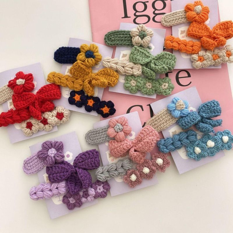 Crochet Hair Clips 4PCS a Set Ym257