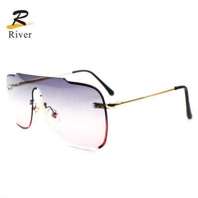 Oversize Popular Frameless Wholesale Women Sunglasses