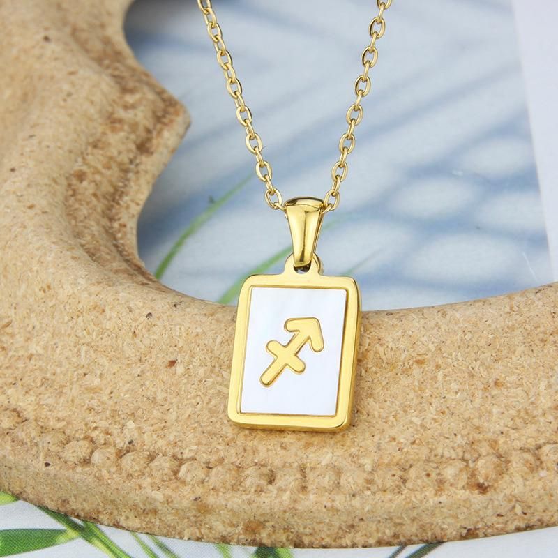 Manufacturer Custom 18 Carat Gold Necklace Fashion Jewelry 18K Gold Plated Waterproof Stainless Steel Symbol Totem jewellery Necklace