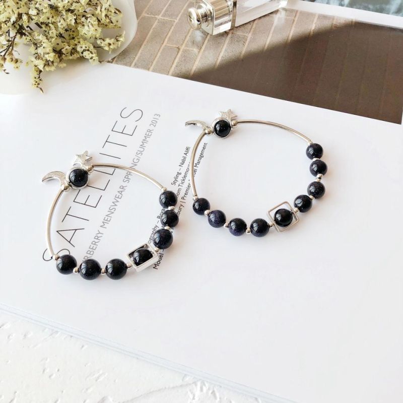 Star Blue Sandstone Transit Pearl Star Moon Bracelet