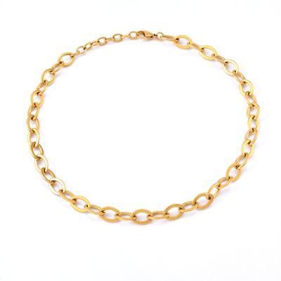 Fashionable Jewellery 14K 18K Gold Plated Stainless Steel Necklaces Jewelry for Lady