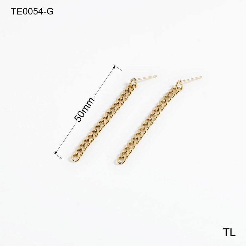 2202 New Arrival 18K Gold-Plated Stainless Steel Fashion Jewelry Link Chain Earrings High Quality jewellery Wholesale