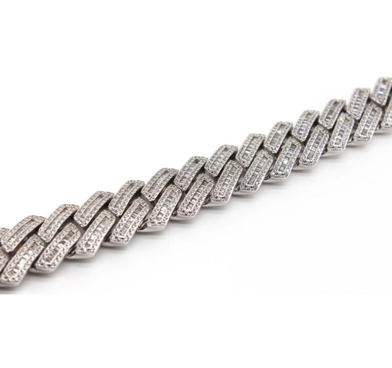 Hip Hop Sterling Silver Chain Bracelets Cuban Link Bracelet