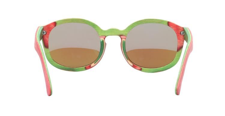 Ce Certificated Custom Polarized Skateboard Wooden Sunglasses