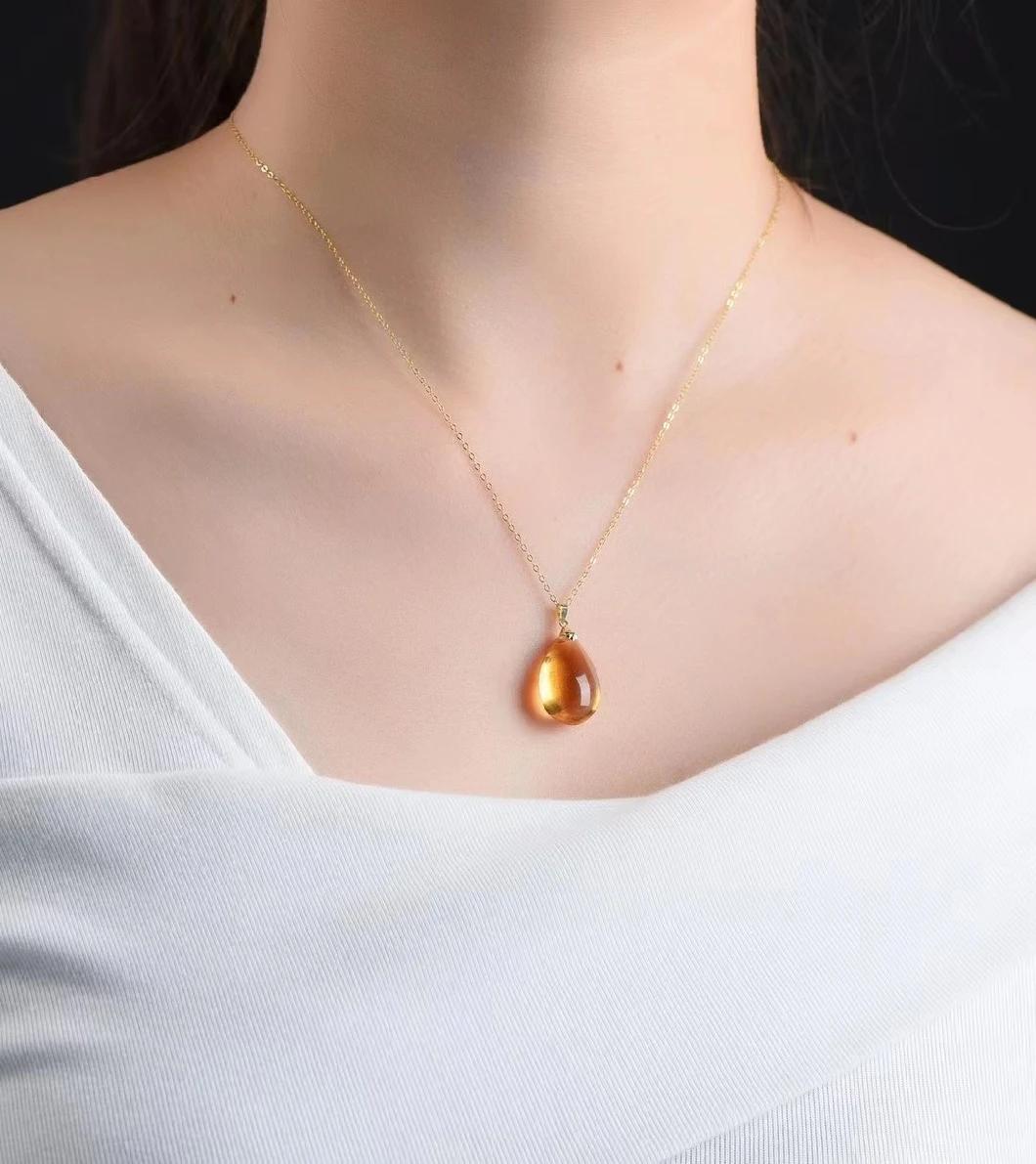 Citrine Pendant Yellow Pendant Natural Crystal