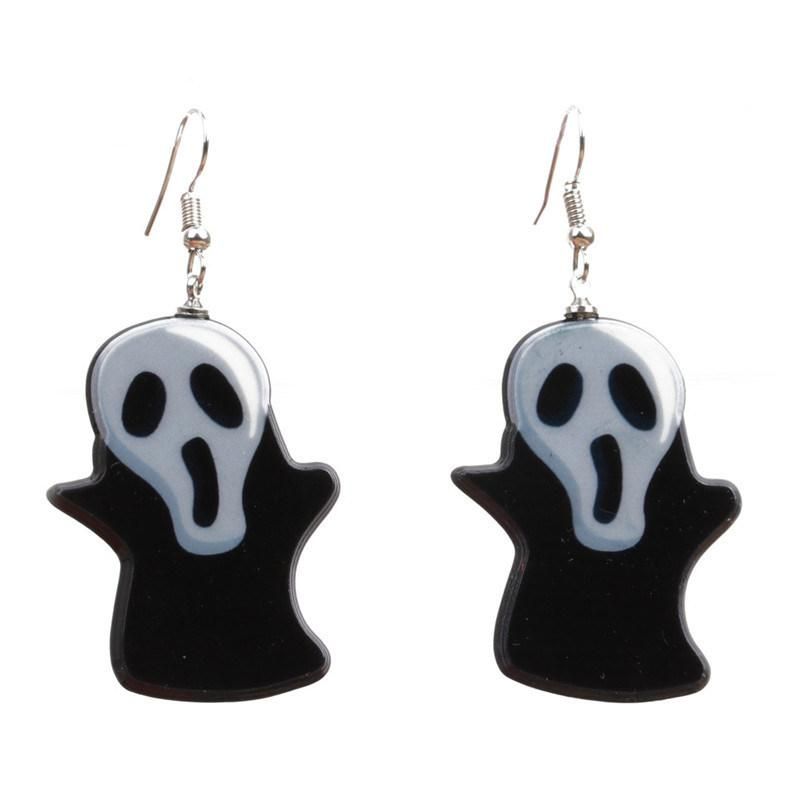 Cross Border Halloween Ghost Acrylic Skull Earring