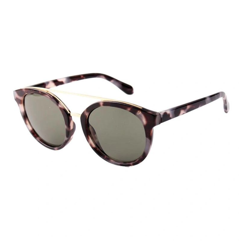 2018 Hot Selling Tortoise Sunglasses with Metal Decoration