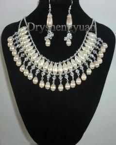 Dual Pearl Fashion Necklace (QSY-N99)