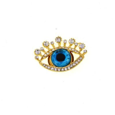 Superstarer Blue Eyes Large Gemstone Brooch Women Rhinestone Brooch Corsage Accessories