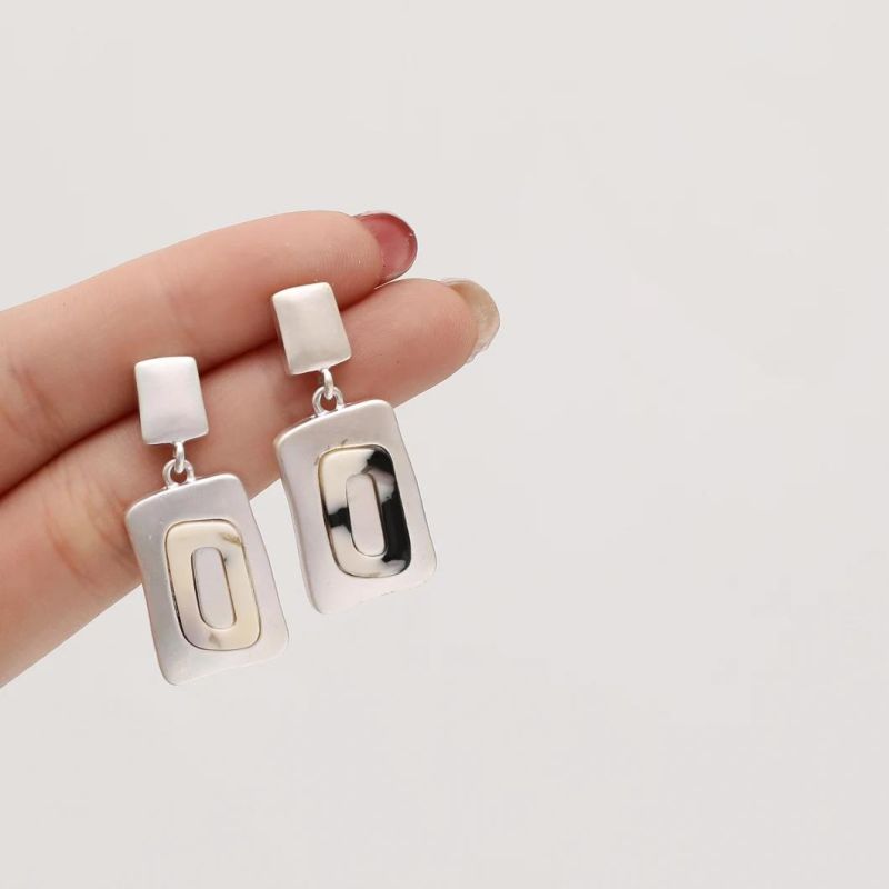 Fashion Matte Minimalist Metal Earrings Jewelry