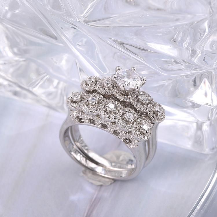 Fashion Accessories 925 Silver Moissanite Lab Diamond Cubic Zirconia Fashion Jewelry Elegant Luxury Jewellery Fine Ring