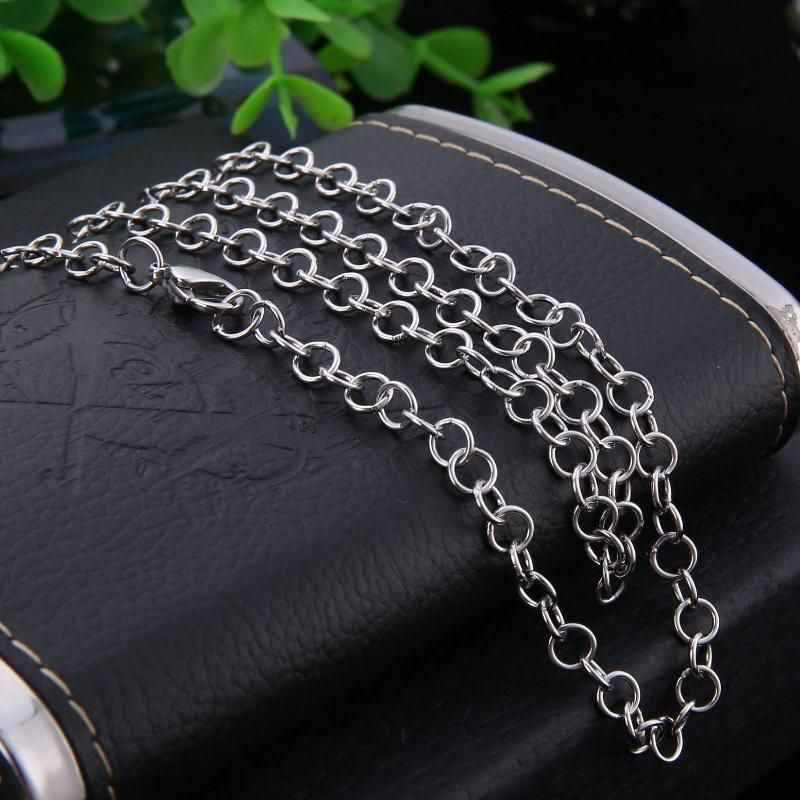 Fashion Jewelry Stainless Steel O-Shaped Cable Accessories Necklace