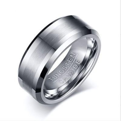 European and American Jewelry Wholesale Tungsten Steel Ring Men&prime; S Ring Tungsten Gold Ring