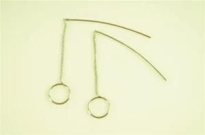 Alloy Circle with Chain Earring