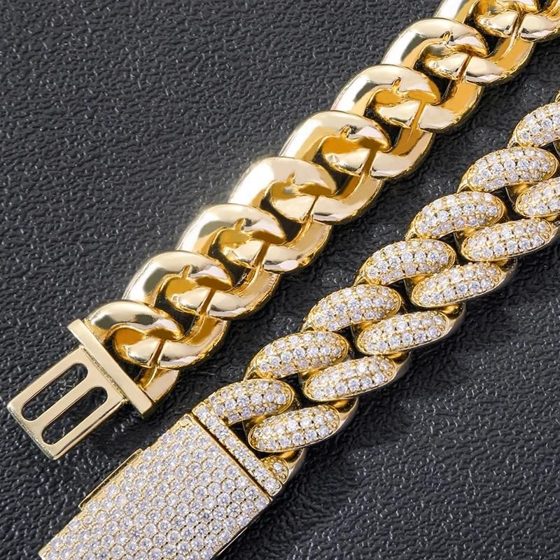 Hip Hop Diamond Iced out Cuban Link Bracelets Jewelry