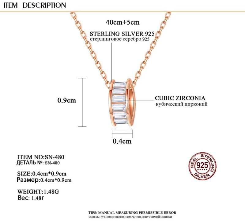 Fashion Jewelry Pendant Necklace AAA Cubic Zircon Christmas Gifts