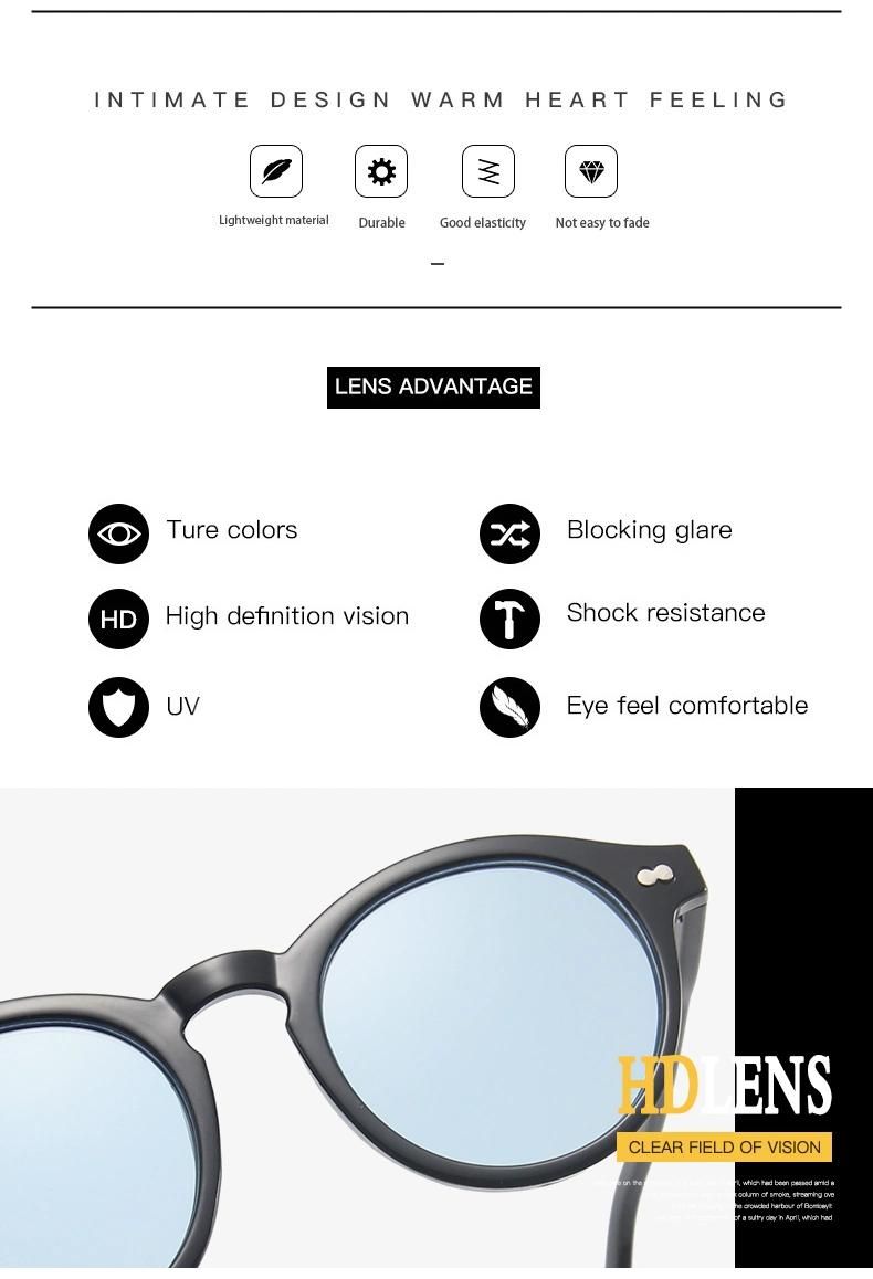 Retro Rice Nail Round Frame Sunglasses