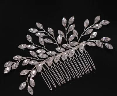 Bridal Wedding Crystal Hair Comb Headpiece. Bridal Crystal Hair Vines Headband