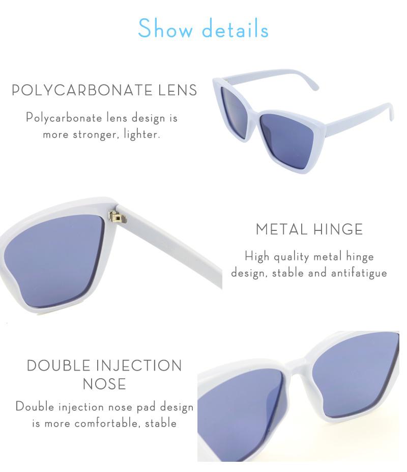 2019 Colorful Square Cat Eye Designer Sunglasses