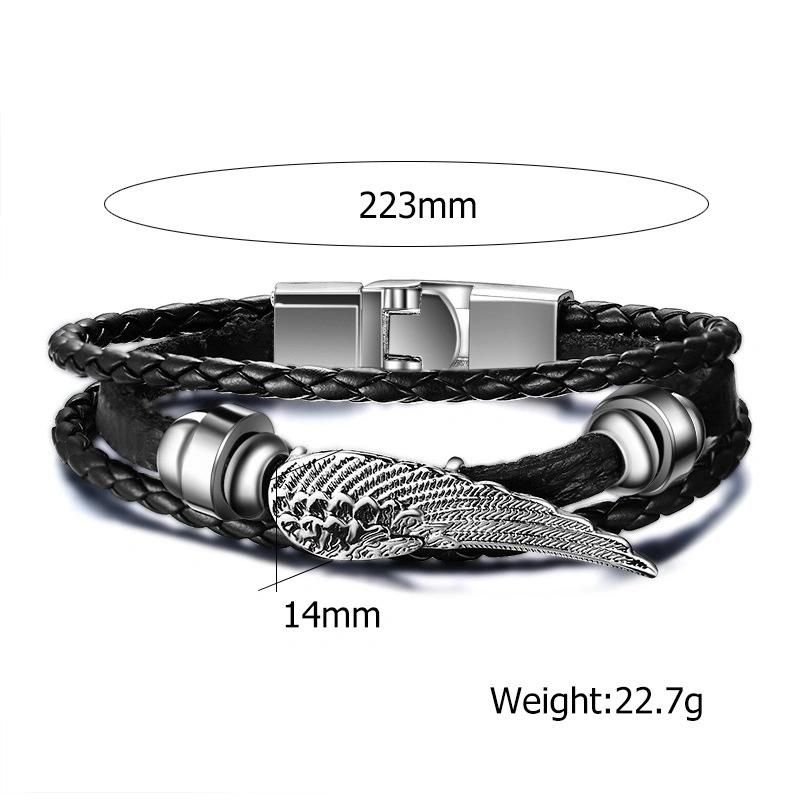 Popular Three Circles Bracelet Bird Wing Design