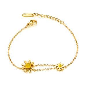 Fashion Jewelry Adjustable Stainless Steel Sun Flowers Women Bracelet