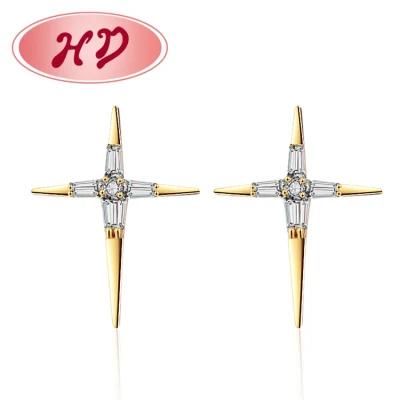 HD Fashion 18K Rose Gold Handmade Jewelry Stud Earrings Jewelry for Women