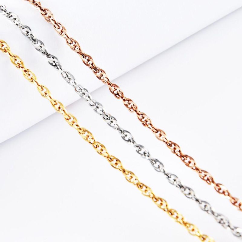 Wholesale Gift Fashion Accessories Jewelry Stainless Steel Necklace Anklet Bracelet Gold Plated