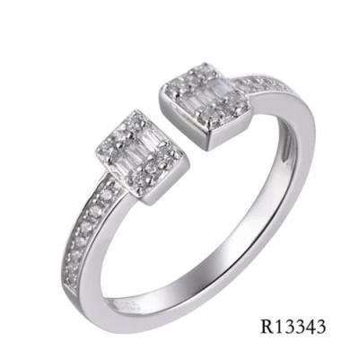 Special 925 Sterling Silve with CZ Open Charm Ring