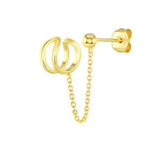 2021 Fashion Luxury Magnet Ear Clip Earrings Link Chain No Ear Piercing Tassel Ear Cuff Earrings
