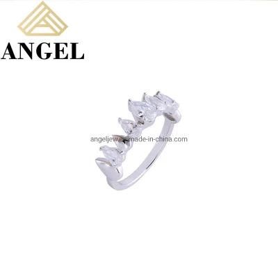 Fashion Accessories 925 Sterling Silver Fashion Jewelry AAA Cubic Zircon Moissanite Lab Diamond Factory Wholesale Fine Ring