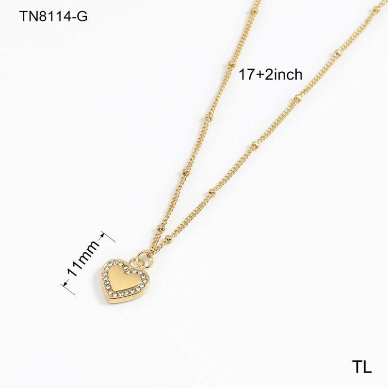 Manufacturer Custom High Quality Fashion jewellery Non Fade Gold Plated Love Heart Earring Fashion Stainless Steel Jewelry